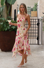 Butterfly Kisses Midi Dress Buttercream Fields