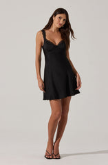 Alva Lace Trim Mini Dress