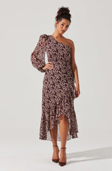 Calista Floral One Shoulder Dress