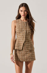 Dilone Tweed Vest Mini Dress