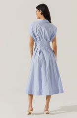 Beckett Tapered Waist Pleated Dress