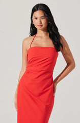 Siena Halter Neck Midi Dress