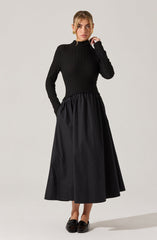 Kearney Mixed Media Midi Dress
