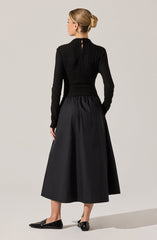 Kearney Mixed Media Midi Dress