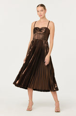 Ascella Pleated Midi Dress