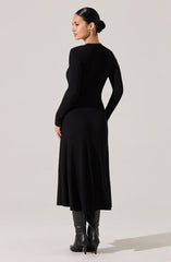 Fallyn Ribbed Sweater Midi Dress