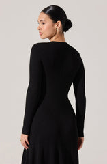 Fallyn Ribbed Sweater Midi Dress