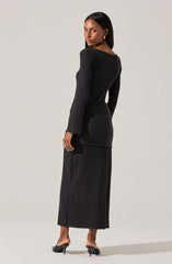 Arwyn Ribbed Layered Midi Sweater Dress