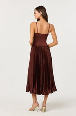 Elyssa Satin Midi Dress