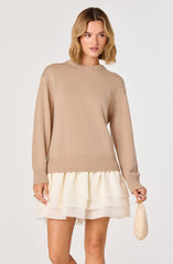 Kalyn Sweater Mixed Media Mini Dress