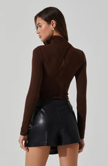 Neriah Faux Leather Skort