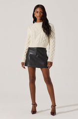 Ezra Faux Leather Mini Skirt