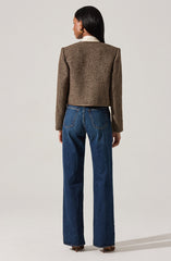 Chiara Faux Leather Trim Jacket