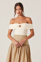 Telayna Off Shoulder Bow Top