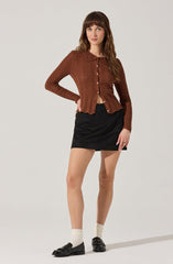 Ottilie Pointelle Crochet Collar Cardigan