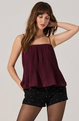 Marisa Pleated Trapeze Top