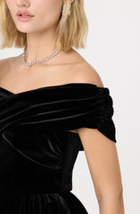 Tenille Velvet Off Shoulder Top
