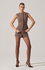 Gisselle High Neck Cutaway Vest