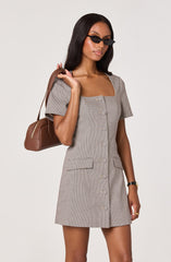 Square Neck Blazer Mini Dress
