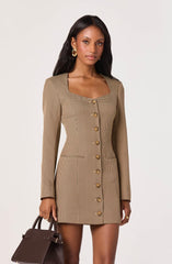 Tailored Sweetheart Mini Dress