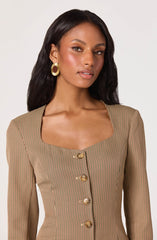 Tailored Sweetheart Mini Dress