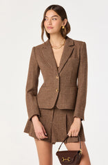 Plaid Tailored Blazer