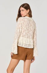 Tiered Lace V-Neck Top