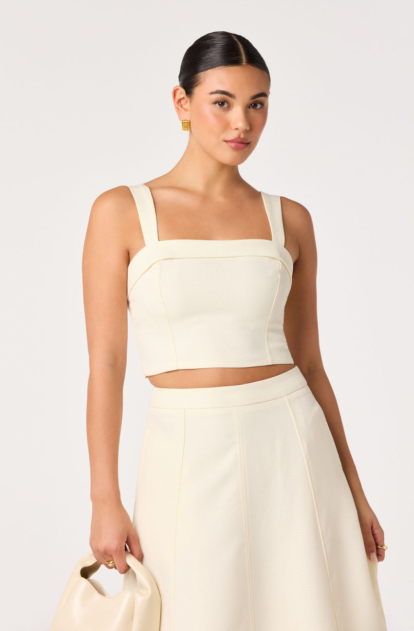 Kinslee Square Neck Cropped Top