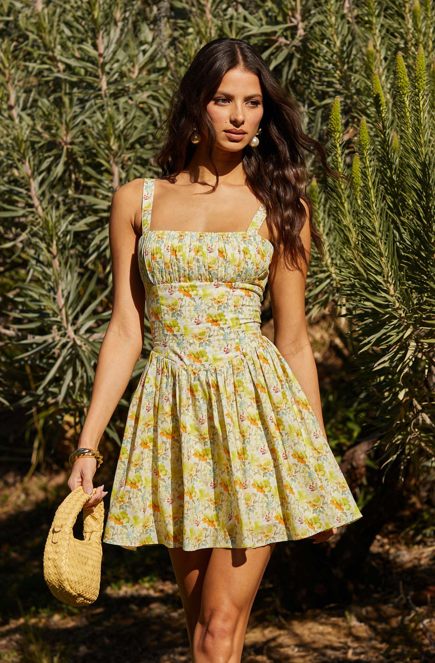 Floral Milkmaid Mini Dress