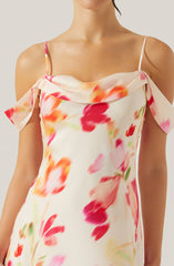 Kitura Cold Shoulder Maxi Dress
