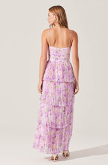 Daytona Pleated Floral Maxi Dress