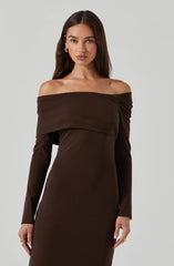 Jada Off Shoulder Midi Dress