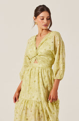 Jesalyn Floral Eyelet Maxi Dress