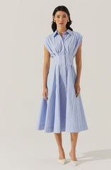 Beckett Tapered Waist Pleated Dress
