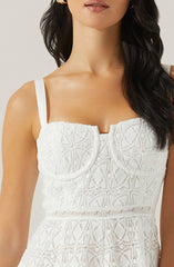 Tenna Lace Bustier Midi Dress