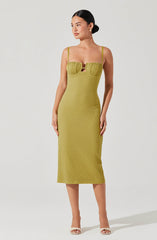 Jaida Bustier Bodycon Midi Dress