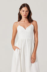 Kaidi Embroidered Midi Dress