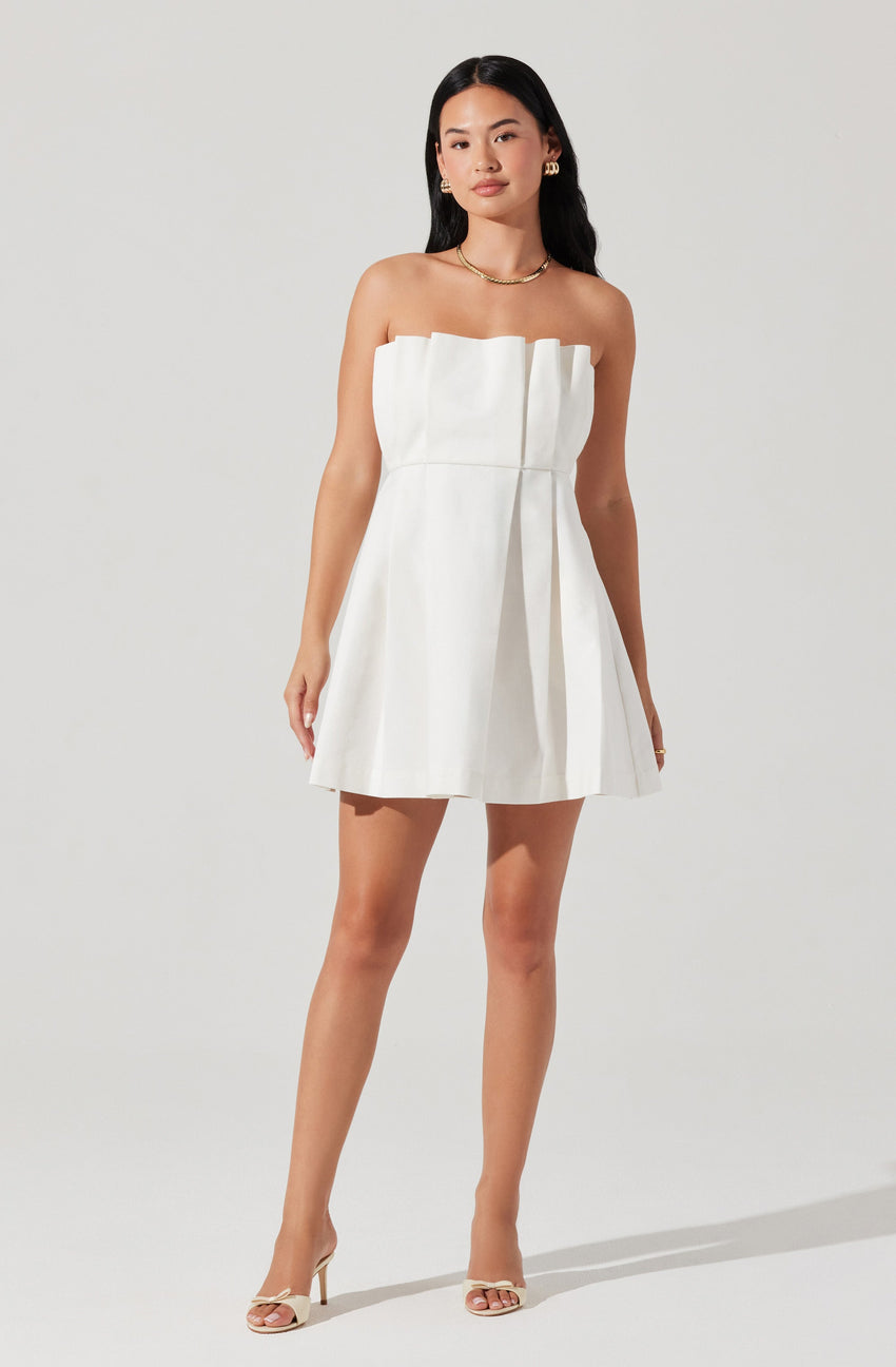 Clemira Pleated Mini Dress