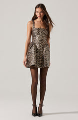 Claudie Leopard Mini Dress