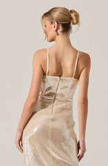 Liese Sequin Bustier Midi Dress