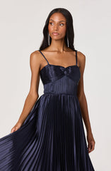 Ascella Sweetheart Pleated Midi Dress