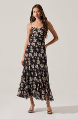Maeryn Sweetheart Ruffle Maxi Dress
