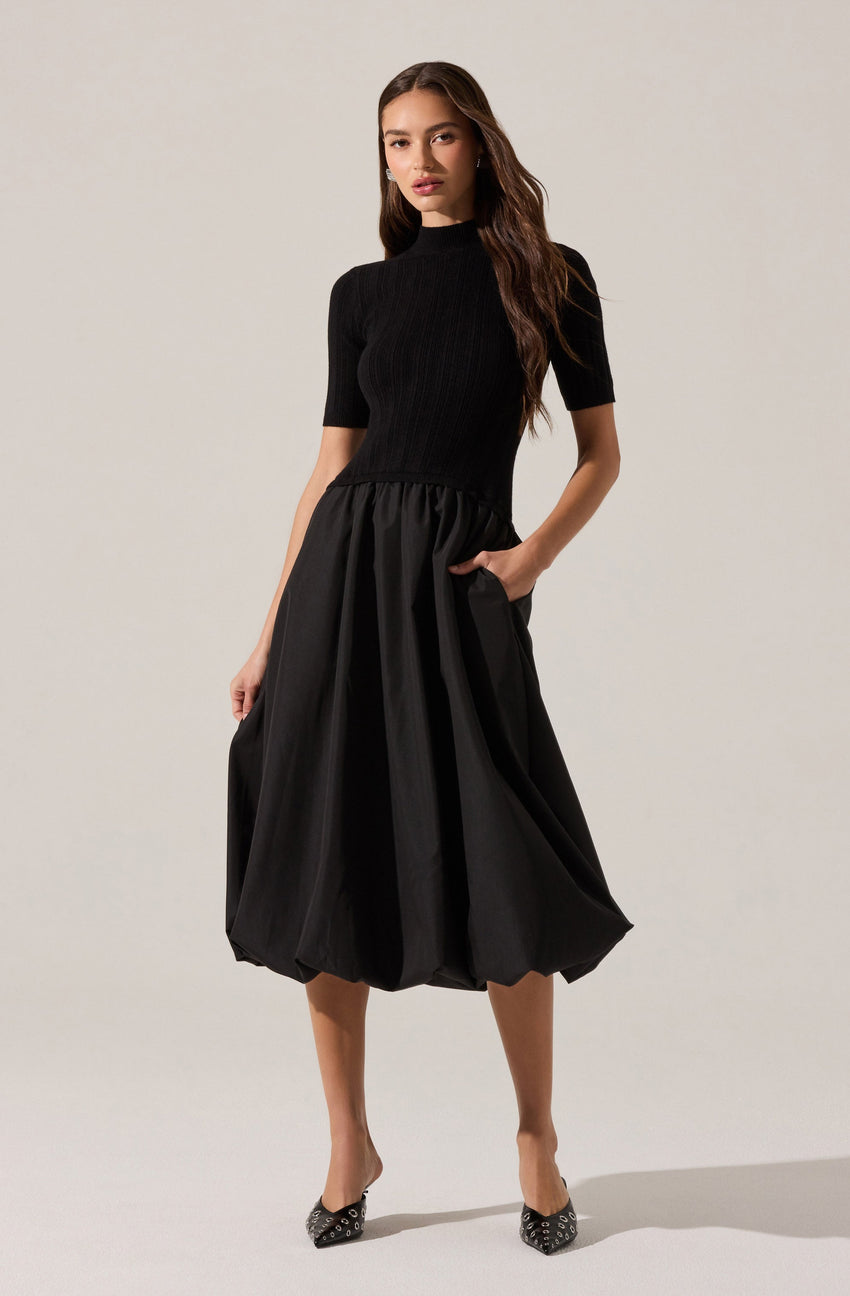 Caerlion Contrast Knit Midi Dress