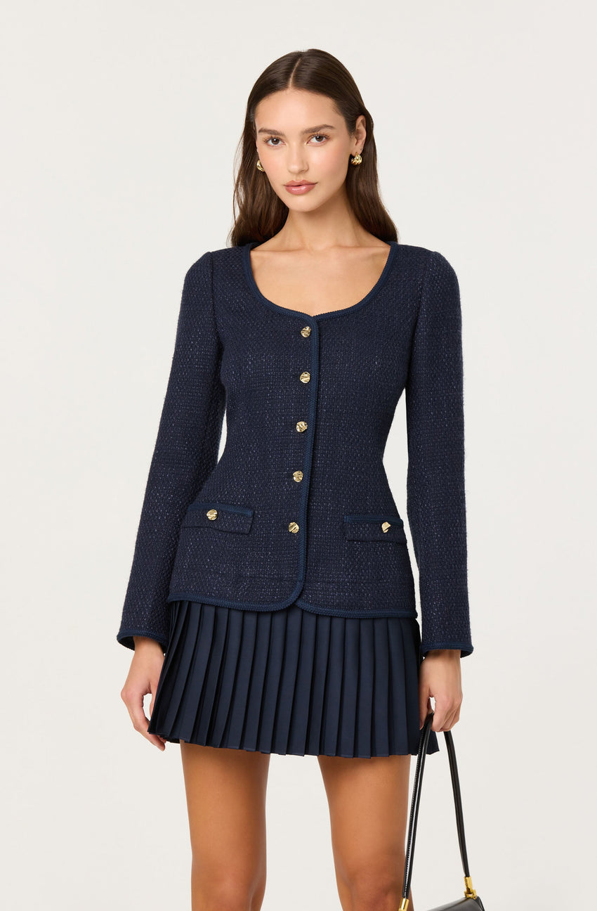 Malorie Mixed Media Mini Dress