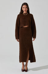 Sinisa Brushed Wool Midi Skirt