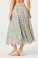 Fiori Pleated Maxi Skirt