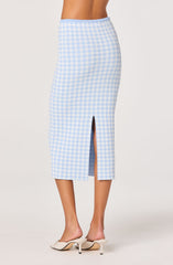 Babbett Gingham Sweater Midi Skirt
