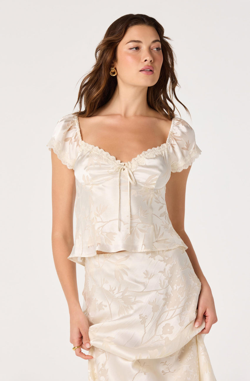 Vanessa Floral Cap Sleeve Top