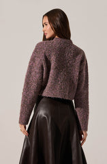 Sebille Textured Fuzzy Knit Cardigan