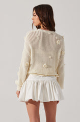 Hayley 3D Floral Crochet Sweater
